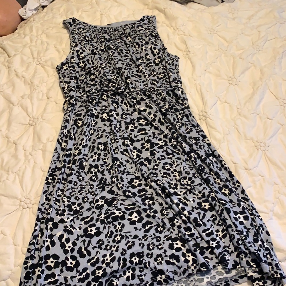 Lavender floral tank neck dress LARGE